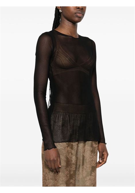 tata top woman black UMA WANG | UW1036UW900
